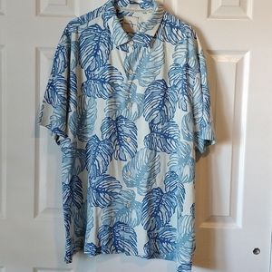 Mens Button Down Silk Short Sleeve Tommy Bahama Shirt